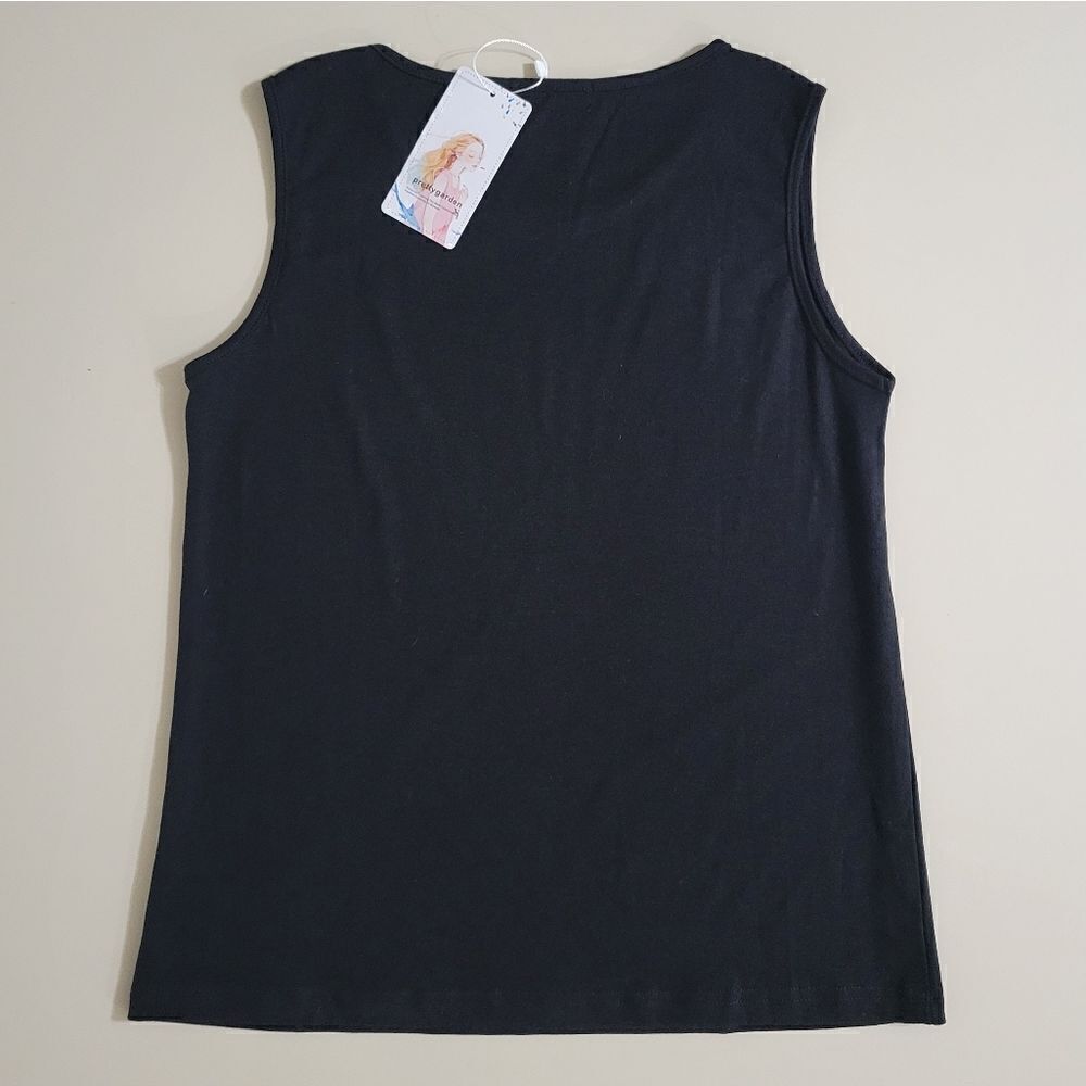 PrettyGarden Black Modern Shell Tank Top - Picture 11 of 12